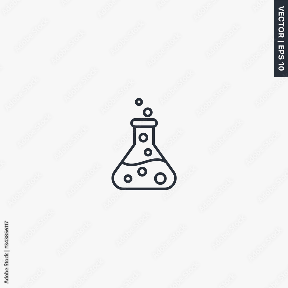 Beaker, linear style sign for mobile concept and web design Beaker, linear style sign for mobile concept and web design