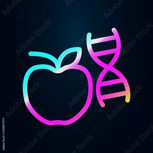 Transgenic, apple, dna nolan icon. Simple thin line, outline vector of bioengineering icons for ui and ux, website or mobile application