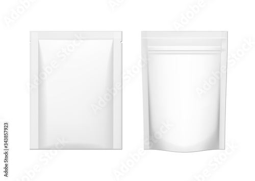 Two Blank Package Doy Pack And Sachet Pouch Pack.