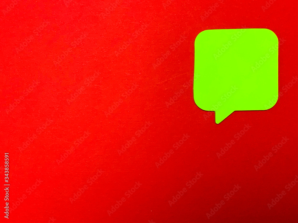 Sticker on red wall whith empty space for text Sticker on red wall whith empty space for text
