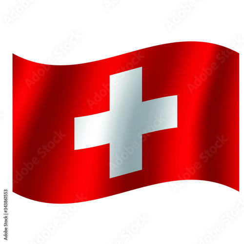 Swiss  flag. Simple vector Swiss  flag
