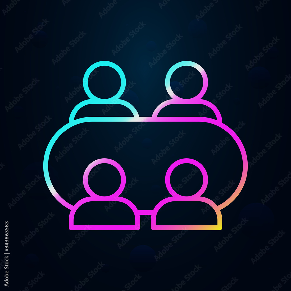 Meeting, communication nolan icon. Simple thin line, outline vector of communication icons for ui and ux, website or mobile application