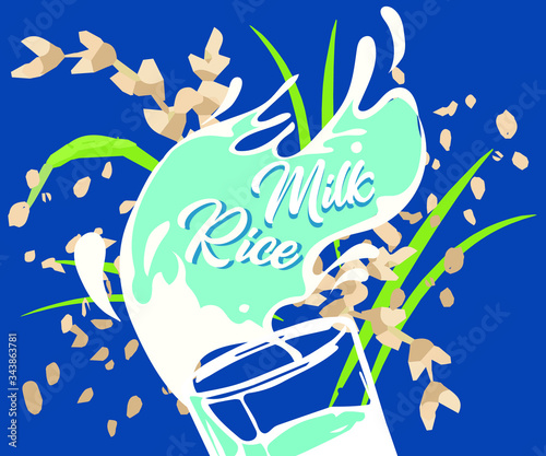 Vegan rice milk based on soy plants Vegan milk for healthy cows is an alternative to lactose milk, an environmentally friendly product. Lactose free. banner ad