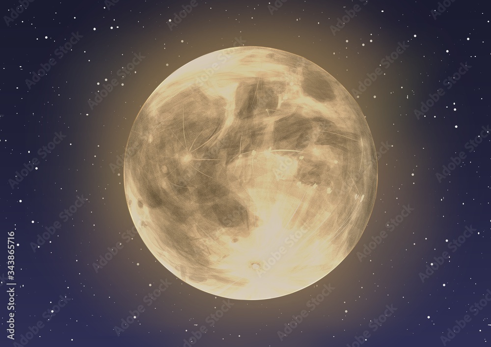 Obraz premium 満月/full moon