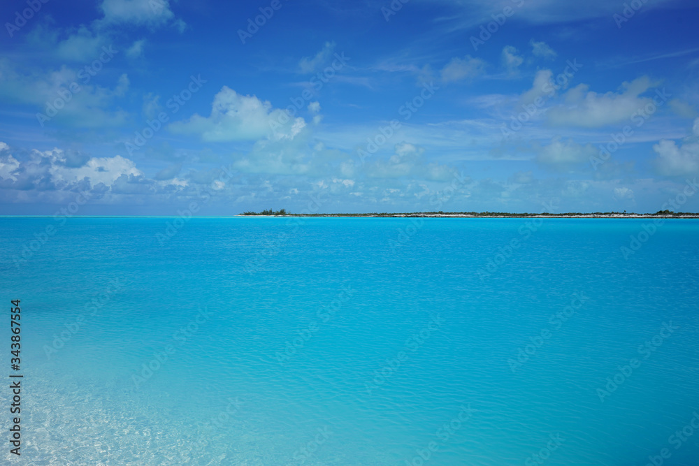 Beach, turquoise ocean, paradise island