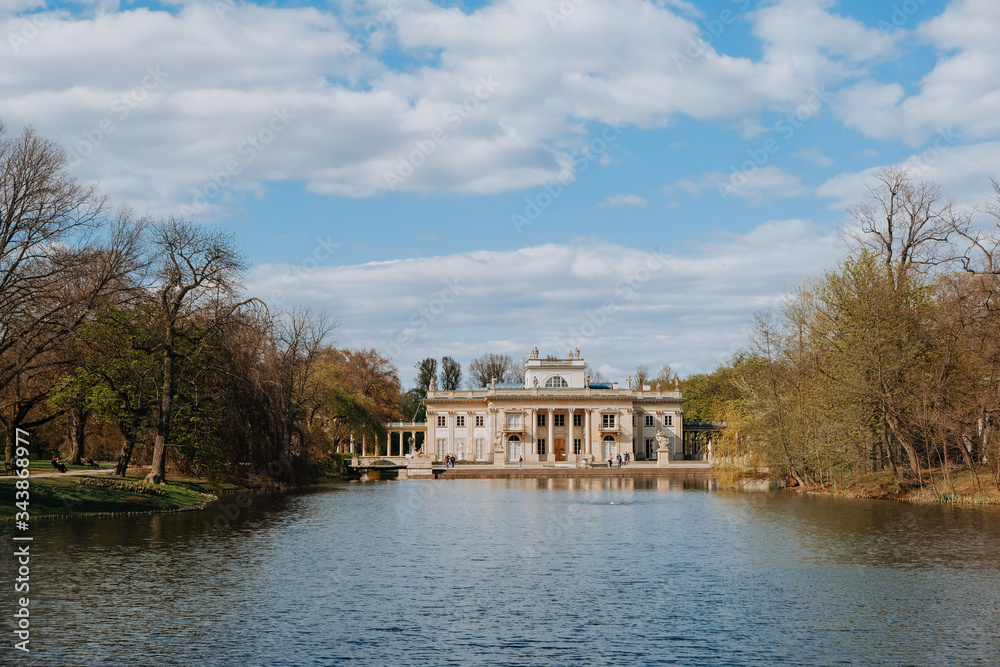 Palace on the Water in Lazienki Park in Warsaw, Poland