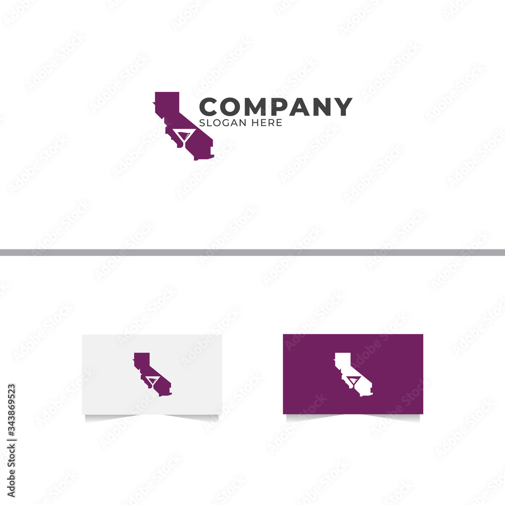 California Wine Logo Design Template