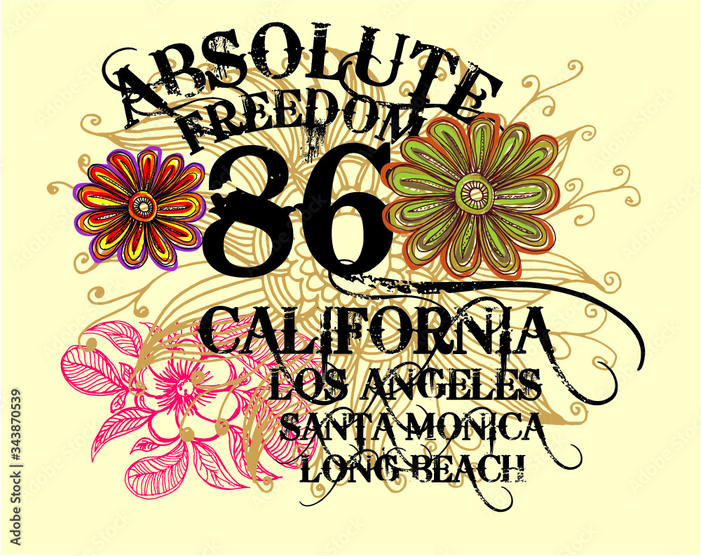 Obraz premium Absolute freedom flower graphic design vector art