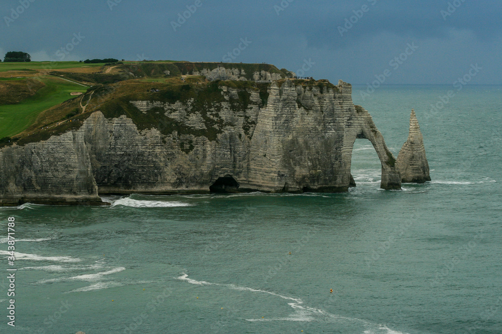 Fototapeta premium Etretat, France, August, 2008, Etretat elephant rock