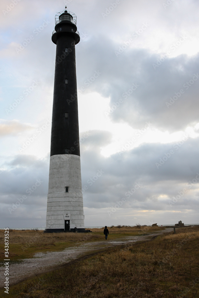 Estonia, 2011, December, Black and white Sorve lighthouse