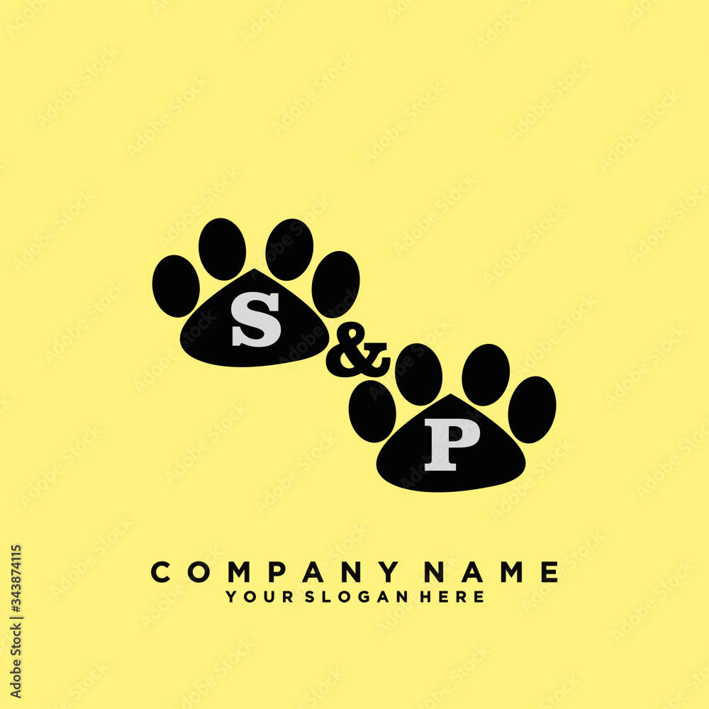 Initial Letter SP Logo With circle Template Vector Initial Letter SP Logo With circle Template Vector