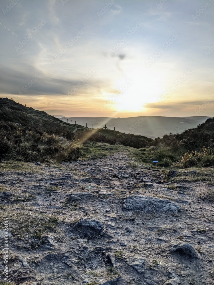Fototapeta premium sunset on the mountains