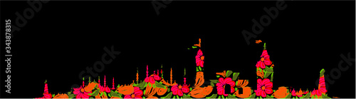istanbul city print embroidery graphic design vector art