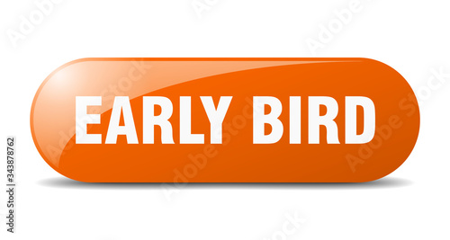 early bird button. early bird sign. key. push button.