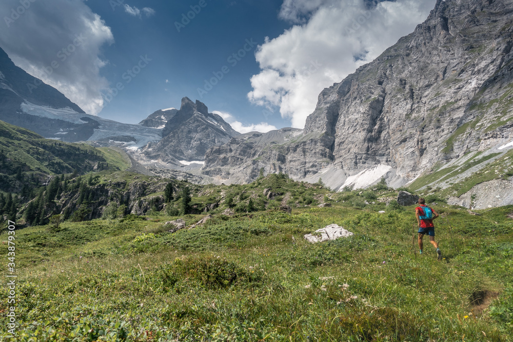 Running in the mountains 