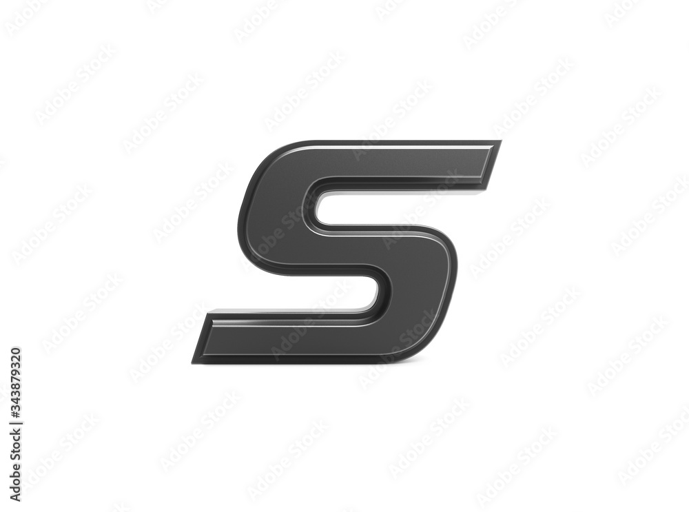 3d render isolated metallic letter s 3d render isolated metallic letter s