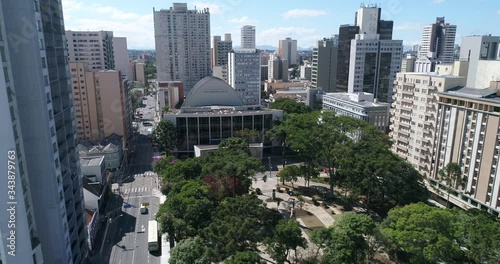 theater Guaíra in Curitiba downtown in front of a square with trees