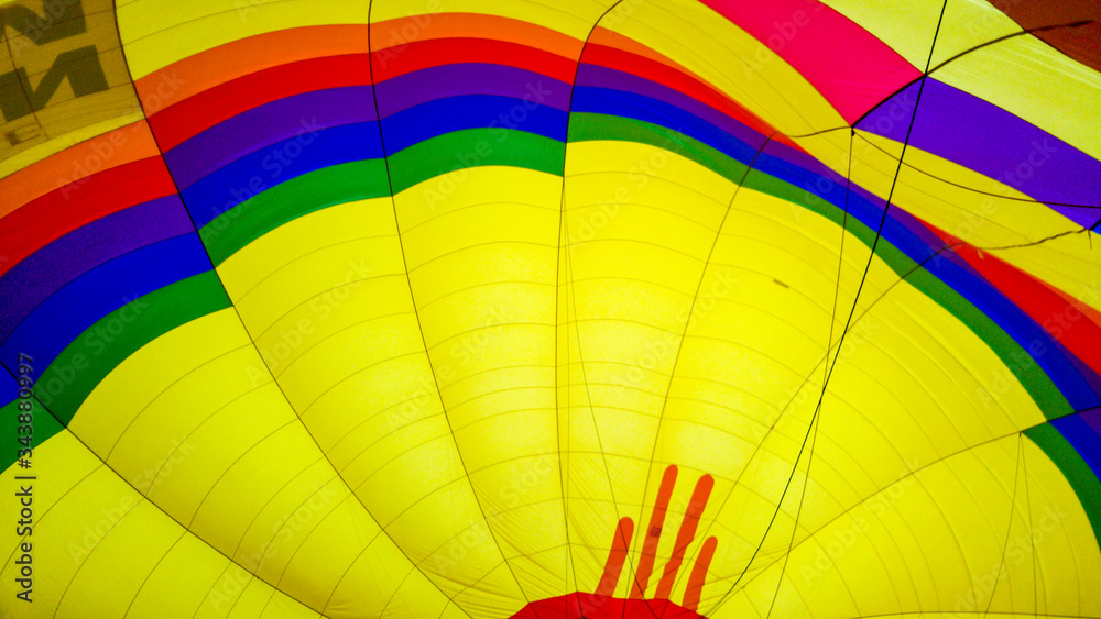 Fototapeta premium Interior of hot air balloon, Albuquerque, New Mexico, USA