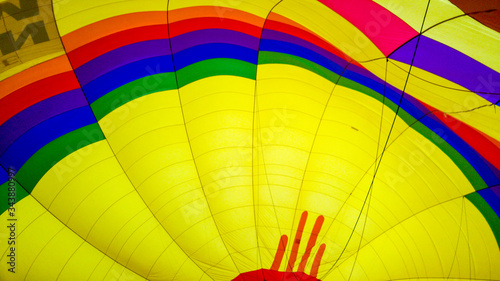 Interior of hot air balloon, Albuquerque, New Mexico, USA