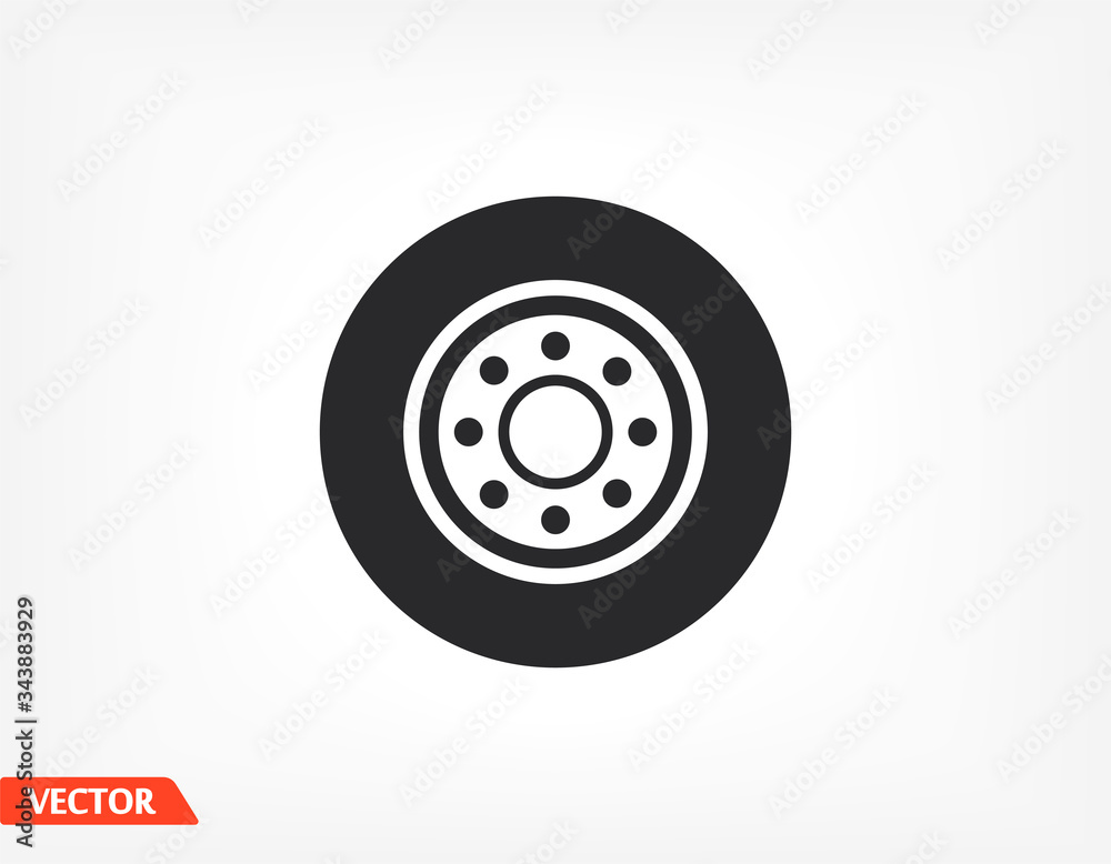 freight tyre - wheel car Icon Vector EPS 10. Car Wheel Drive Design Flat Illustration freight tyre - wheel car Icon Vector EPS 10. Car Wheel Drive Design Flat Illustration