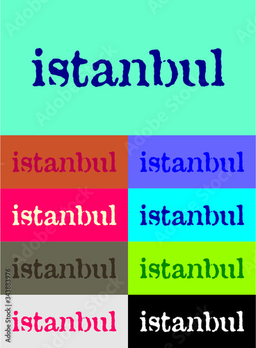 istanbul city print and embroidery graphic design vector art © a1vector
