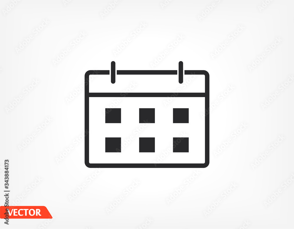 calendar icon. Vector Eps 10 month date illustration Flat Design calendar icon. Vector Eps 10 month date illustration Flat Design