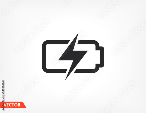 battery icon. Vector EPS 10. Lorem Ipsum Design Flat. linear work. battery icon. battery recharging
