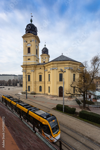 Reformed Great Church in Debrecen city, Hungary photo