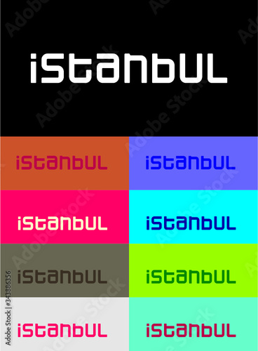 istanbul city print and embroidery graphic design vector art