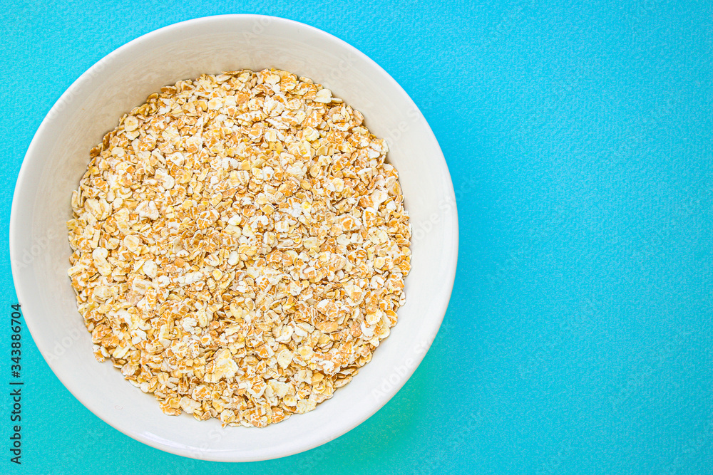 oat flakes cereals oatmeal Menu concept. food background. top view copy space for text keto or paleo diet oat flakes cereals oatmeal Menu concept. food background. top view copy space for text keto or paleo diet