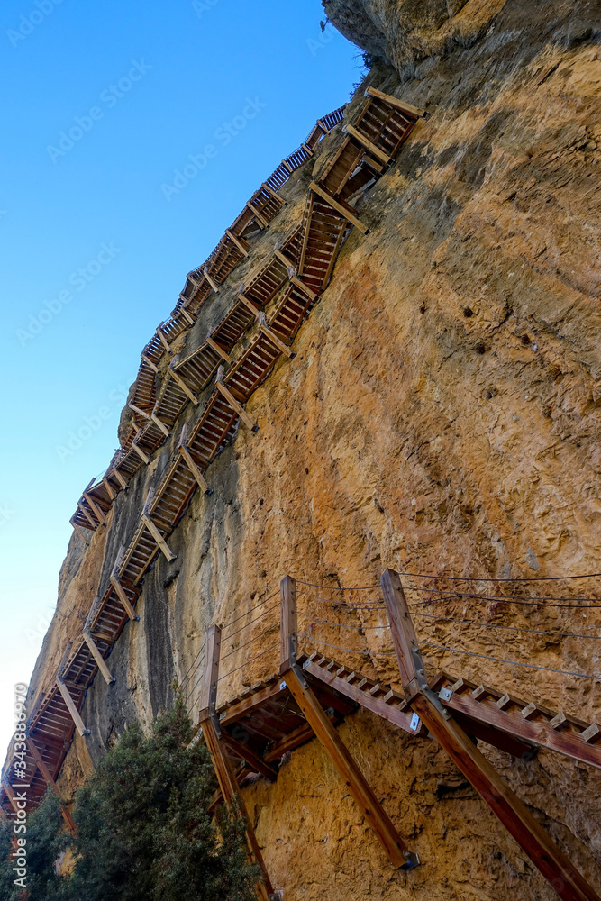 Stairway in cliff 