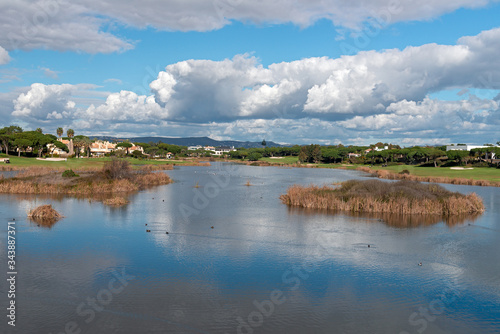 Water channels along the coast in the Algarve