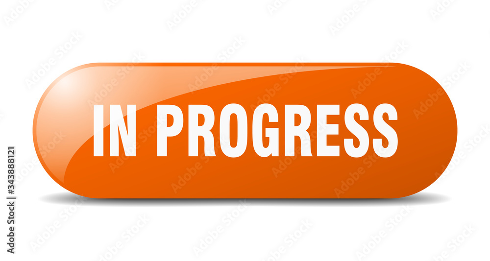in progress button. in progress sign. key. push button.