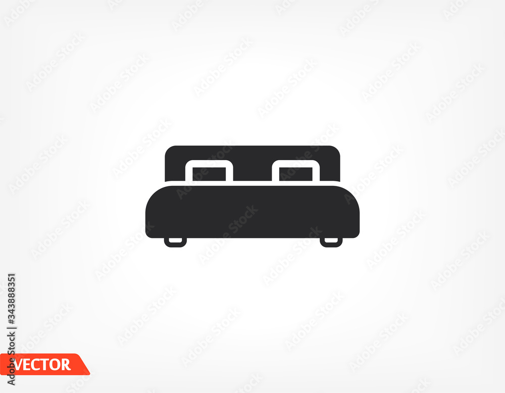Double bed, icon. Vector Eps 10 . Lorem Ipsum Flat Design Double bed, icon. Vector Eps 10 . Lorem Ipsum Flat Design