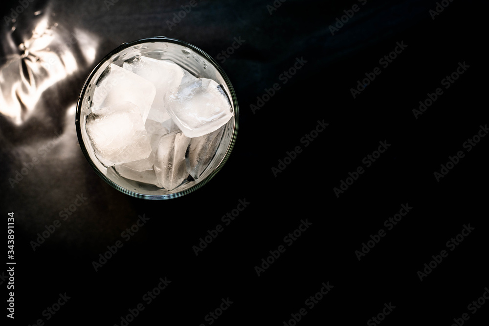 Ice cubes in a glass Ice cubes in a glass