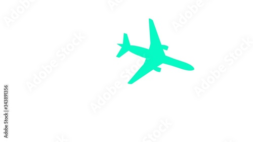 Wallpaper Mural 4K Commercial Airline Plane flying overhead and passing through the sky. Animation in transparent background to suit all your projects. Departure , arrival by plane concept. Torontodigital.ca