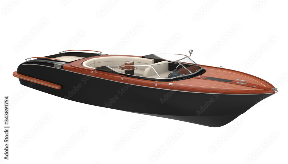 Speedboat Isolated Speedboat Isolated