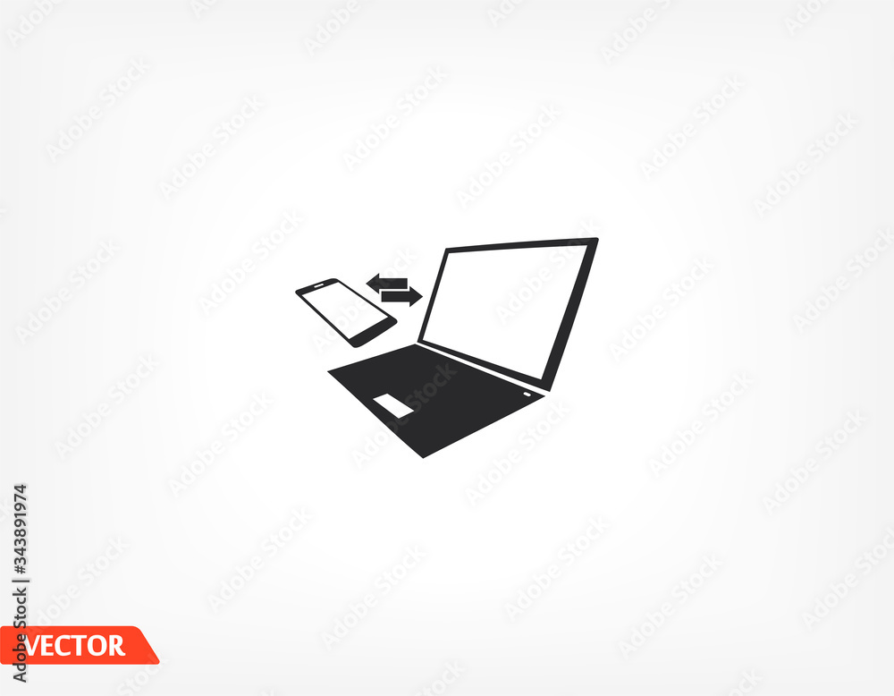 Synchronization vector icon. Lorem Ipsum Design Flat Synchronization vector icon. Lorem Ipsum Design Flat