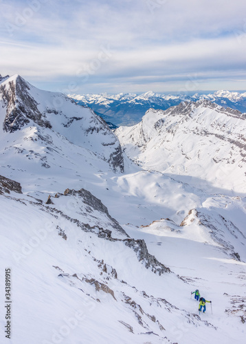 snow covered mountains