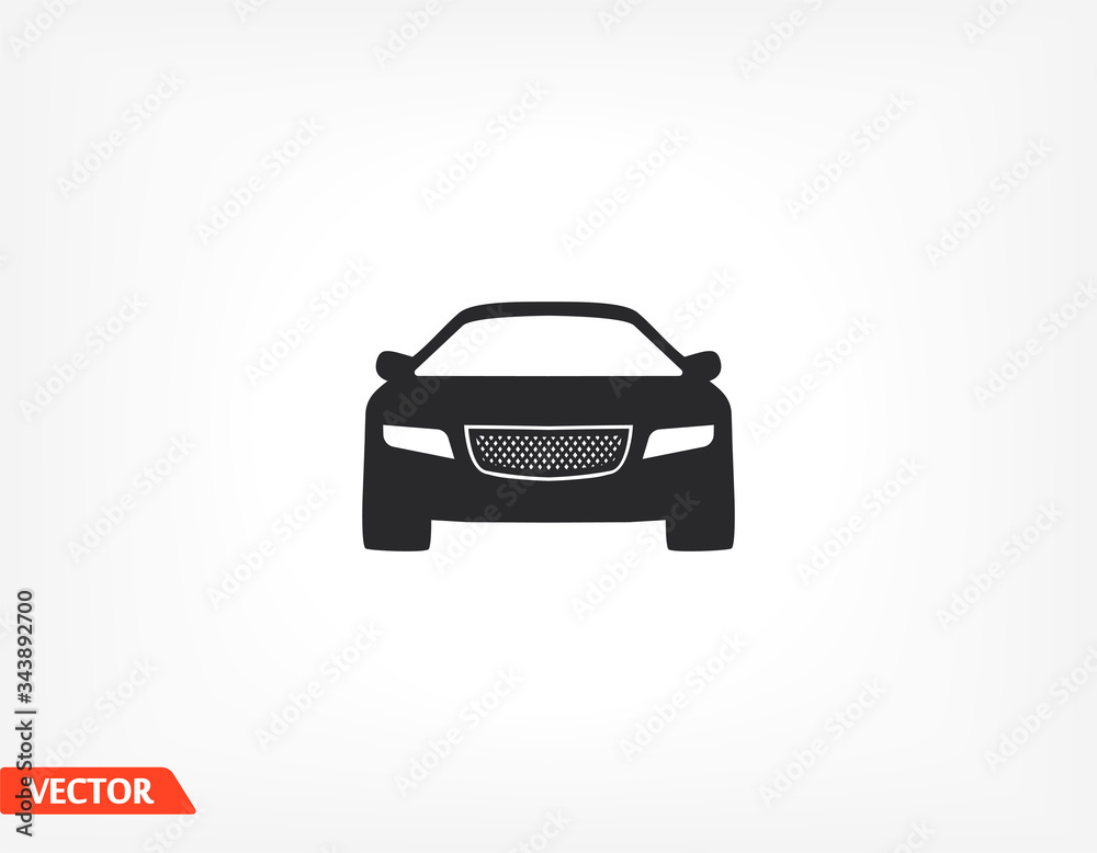 Machine outline line icon isolated on beautiful background. Car symbol for website design,logo, user interface. Editable stroke. Vector transport illustrator. EPS 10 line. car