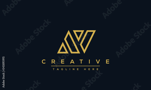 AV Letter Logo Design. Creative Modern Alphabet letters monogram icon A V, A and V.
