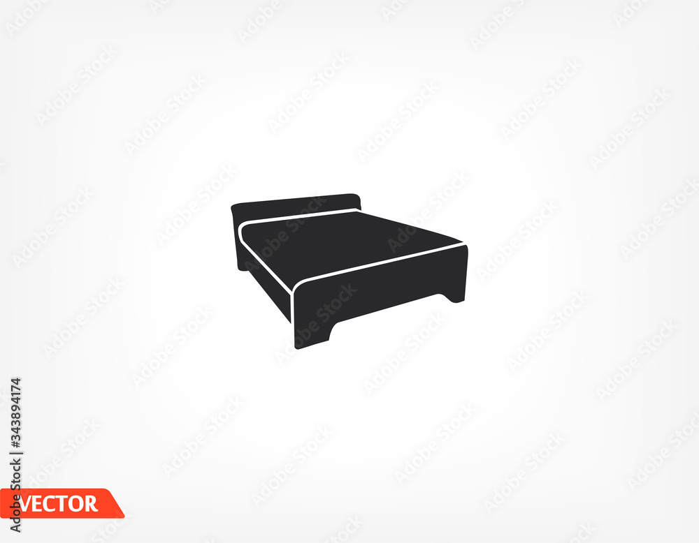 Double bed, icon. Vector Eps 10 . Lorem Ipsum Flat Design Double bed, icon. Vector Eps 10 . Lorem Ipsum Flat Design
