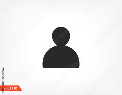 Fototapeta Naklejka Na Ścianę i Meble -  User icon in trendy flat style isolated on head background. User silhouette symbol for your website design, logo, application, user interface. Vector illustration, EPS 10 people.