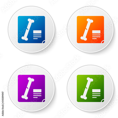 Color X-ray shots icon isolated on white background. Set icons in circle buttons. Vector Illustration