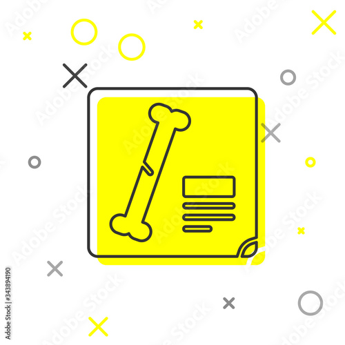 Grey line X-ray shots icon isolated on white background.  Vector Illustration