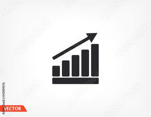 Graph Chart icon. Vector Eps 10 . Lorem Ipsum Flat Design