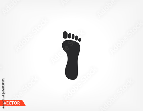 Foot icon . Vector Eps 10 . Lorem Ipsum Flat Design