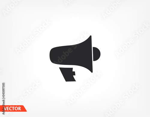loudspeaker icon. Vector shout. Eps 10 volume. flat design. the work is done for your use for your purposes and purposes.