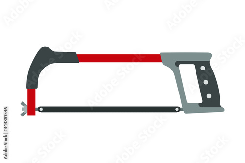 Hacksaw tool vector flat il...