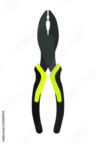 Pliers tool vector flat ill...